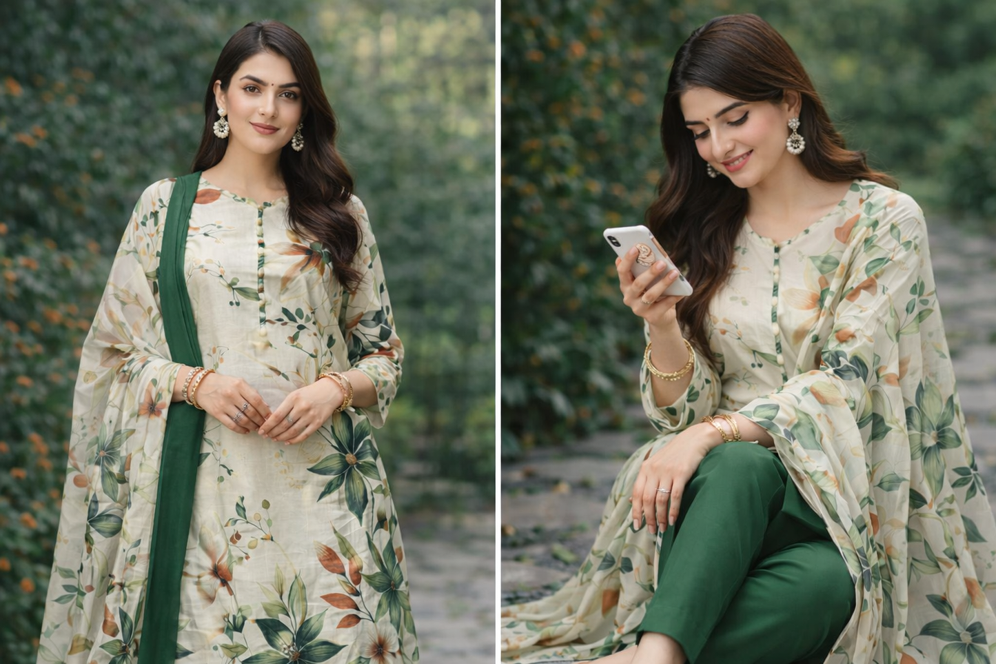 3-Piece Unstitched Bana Dora Lawn Suit – Bana Dora Shirt | Printed Dupatta | Plain Trouser