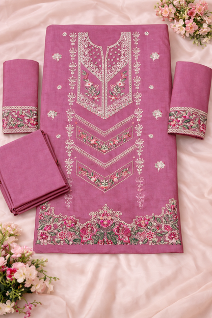 Dusty Pink Embroidered Lawn 2 Piece Suit...ASB-EP-04-DPK