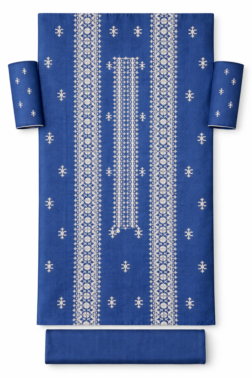 Blue Cross Stitch Inspired Embroidered Lawn 2 Piece Suit....ASB-CS-05-BLU